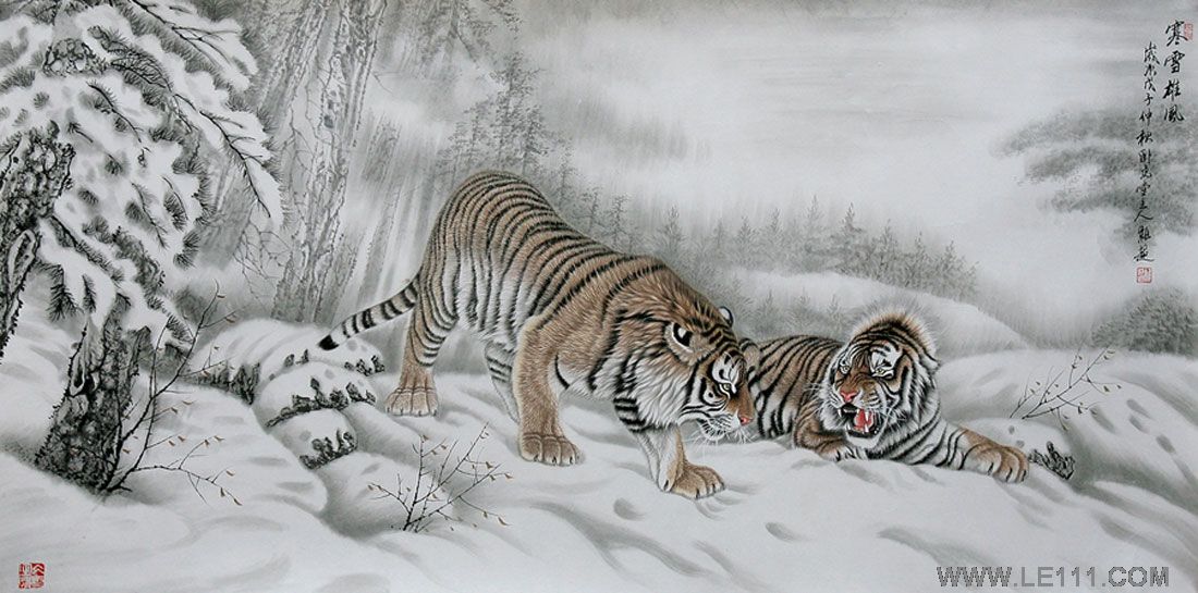吕维超的作品“寒雪雄风  2008年作”